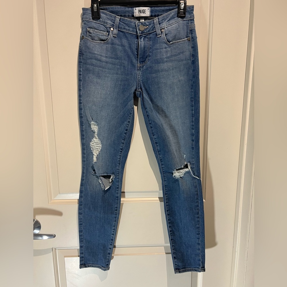 PAIGE Verdugo Ankle Distressed Jeans